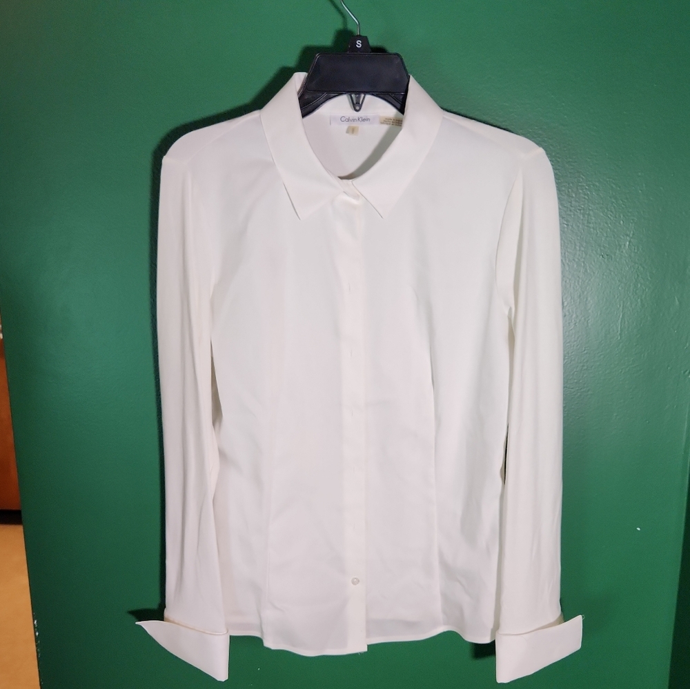 White Calvin Klein Dress Shirt